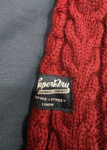 Superdry Red Cable Knit Sweater