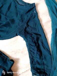 Beautiful embroidery Naira plazo dupatta set