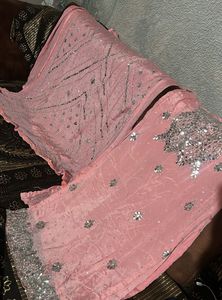 Pink Embellished Kurta Set