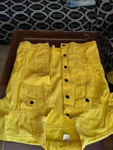 Bright Yellow Denim Jacket
