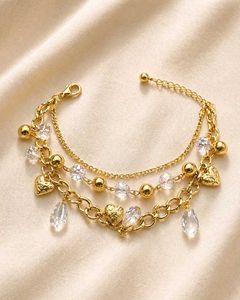 Layered Gold Charm Bracelet