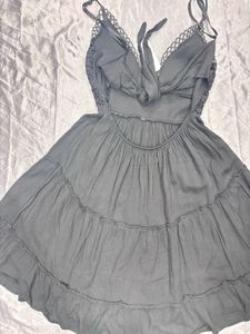 Chic Black Tiered Mini Dress