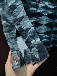 Boy's Patterned Casual Shirt black and white