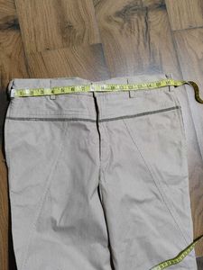 Beige striped Casual Pants