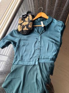 Stylish Teal Satin Tunic