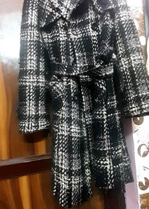 Black Check Overcoat