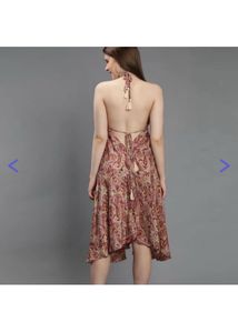 Aditi Wasan Halter Neck High Low Midi Dress