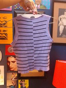 chic Striped Lavender Tank Top