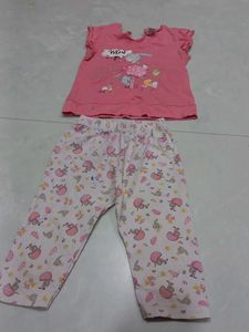 Cute Pink Girls Pajama Set