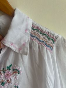 White Embroidered Blouse