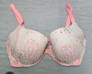 Pink Floral Padded Bra