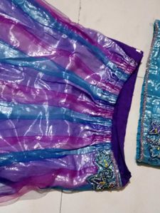 Stunning Blue &amp; Purple Lehenga Choli