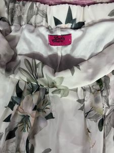 Floral Printed Flowy Midi Skirt