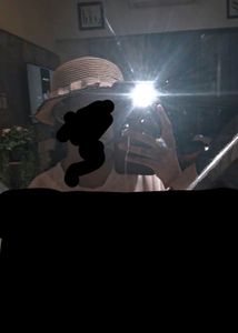 Sparkly Bow Straw Hat
