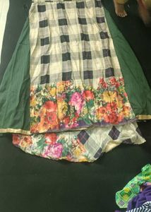 Elegant Floral &amp; Checkered Dress