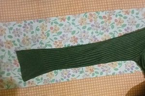 Spring Olive Green Ribbed Knit Top