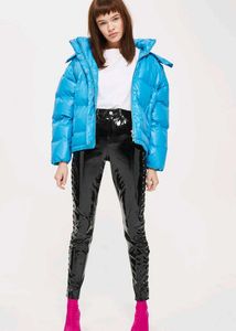 TOPSHOP MOTO Lace-Up Vinyl Pants