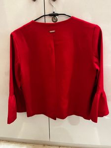 Red Bell Sleeve Coat