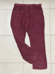 Burgundy Corduroy flare pants