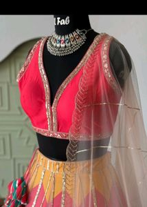 Vibrant Chevron Print Lehenga Choli
