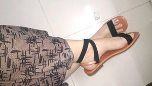 Tan Ankle Strap Sandals