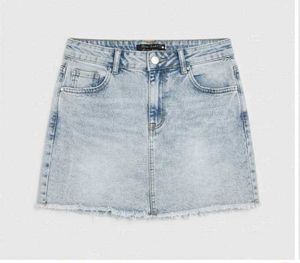 Light Wash Denim Mini Skirt