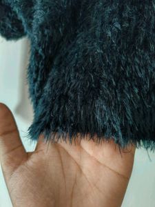 Cozy Black Fur Sweater