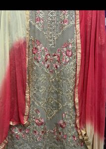 Embroidered Kurta Set with Dupatta