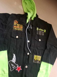 Unique Graphic Black &amp; Neon Jacket