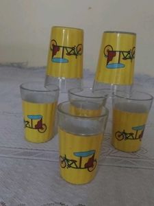 Vintage Yellow Rickshaw Shot Glasses (Set of 2)