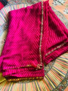 Designer bandhani saree with blause ❤️