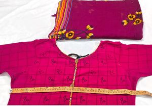 Vibrant Pink Kurta Set with Dupatta