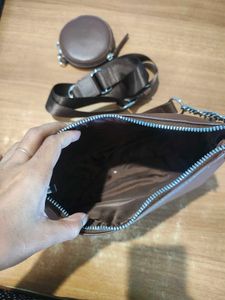 H&amp;M Brown shoulder Bag with Coin Pouch