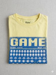 Yellow "Game Over" Graphic T-Shirt