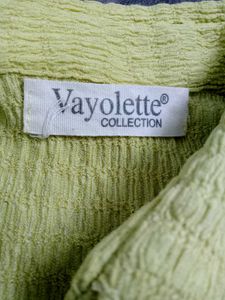 Vintage Textured Lime Green top