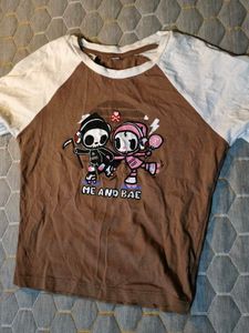 Cute "Me and Bae" Graphic T-Shirt