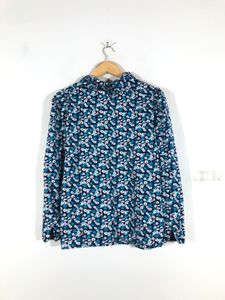 Navy Blue Floral Printed Top (Women’s)