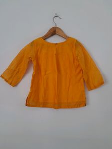 Yellow Embroidered Ethnic Set (Girl's)