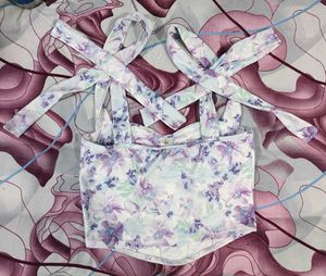 Floral Print Corset Top