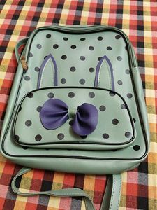 Cute Polka Dot Bunny Backpack