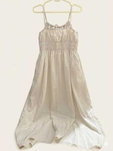 Cream Smocked Sundress
