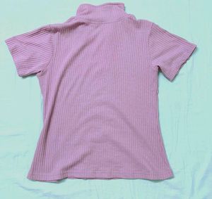 Ribbed Mock Neck Top