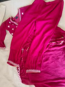 Vibrant Pink Kurta Set with Dupatta