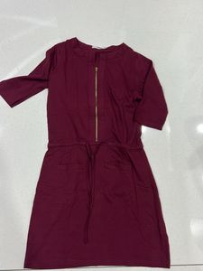 Maroon Casual Dress