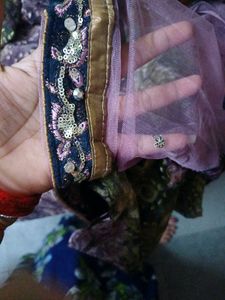Embroidered Silk Blend Saree