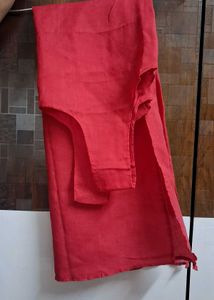 Red Chikankari Kurti Set With Sharara