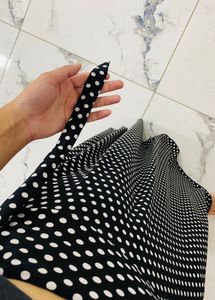 Stylish Black Polka Dot Maxi Skirt