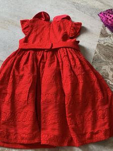 Charming Red Girls Dress