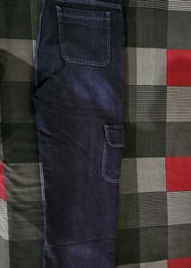 Dark Wash Cargo Jeans