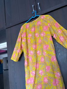 Yellow Floral Kurti